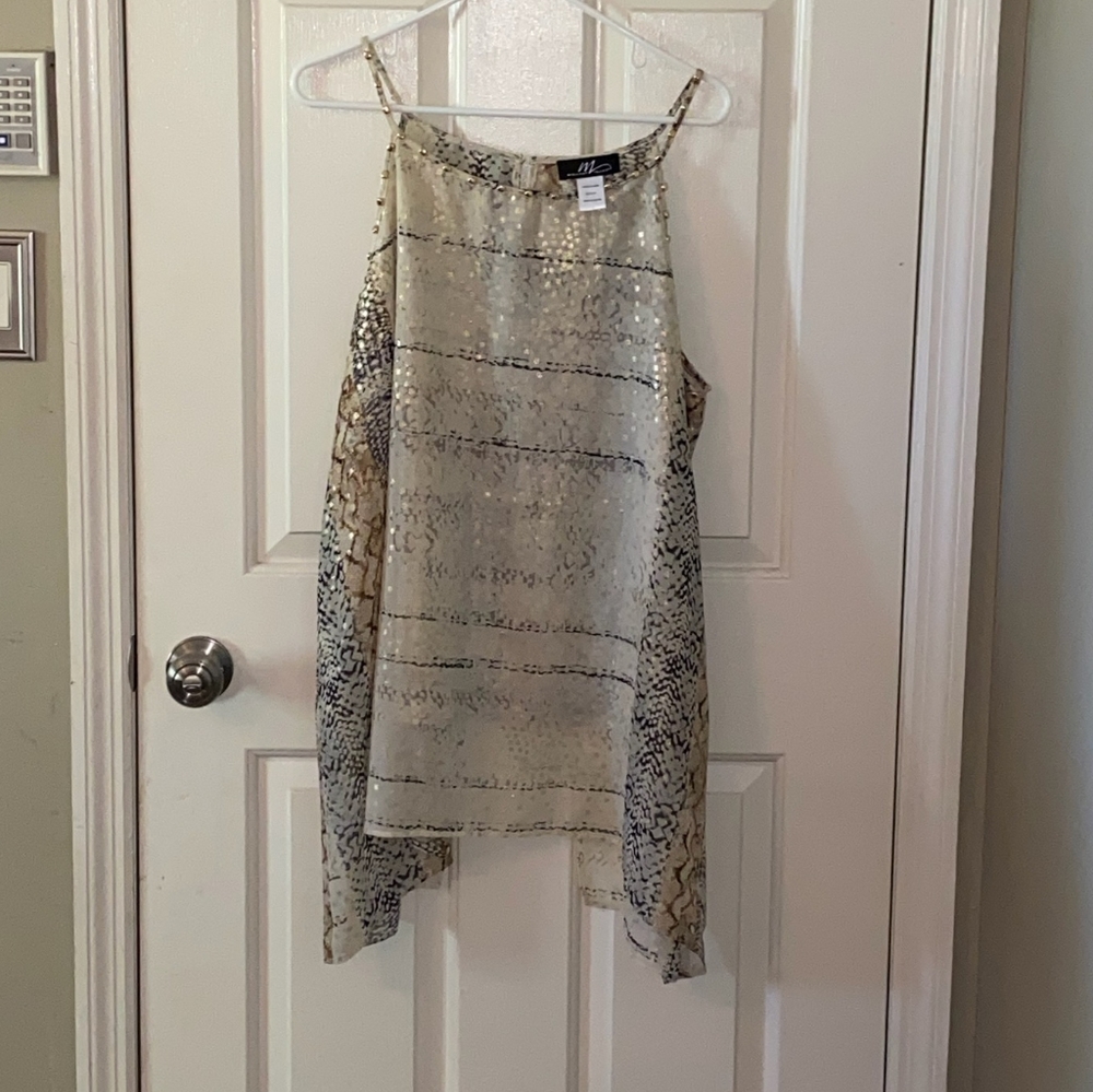 Women snakeskin dressy tank